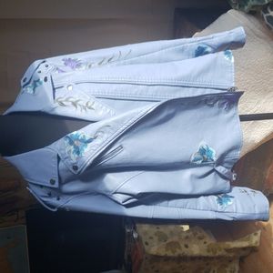 Moto style leather like jacket